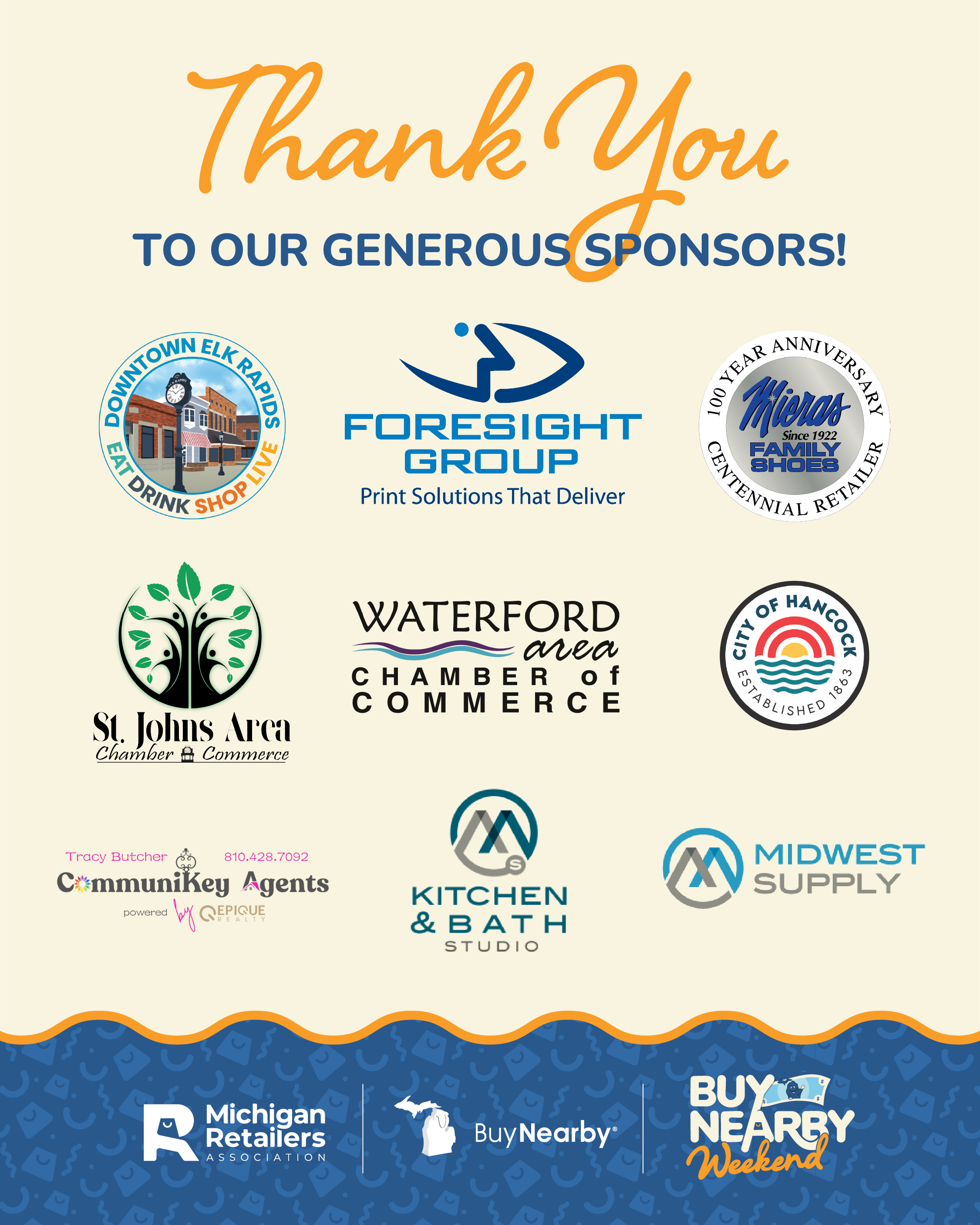 Thank you sponsors