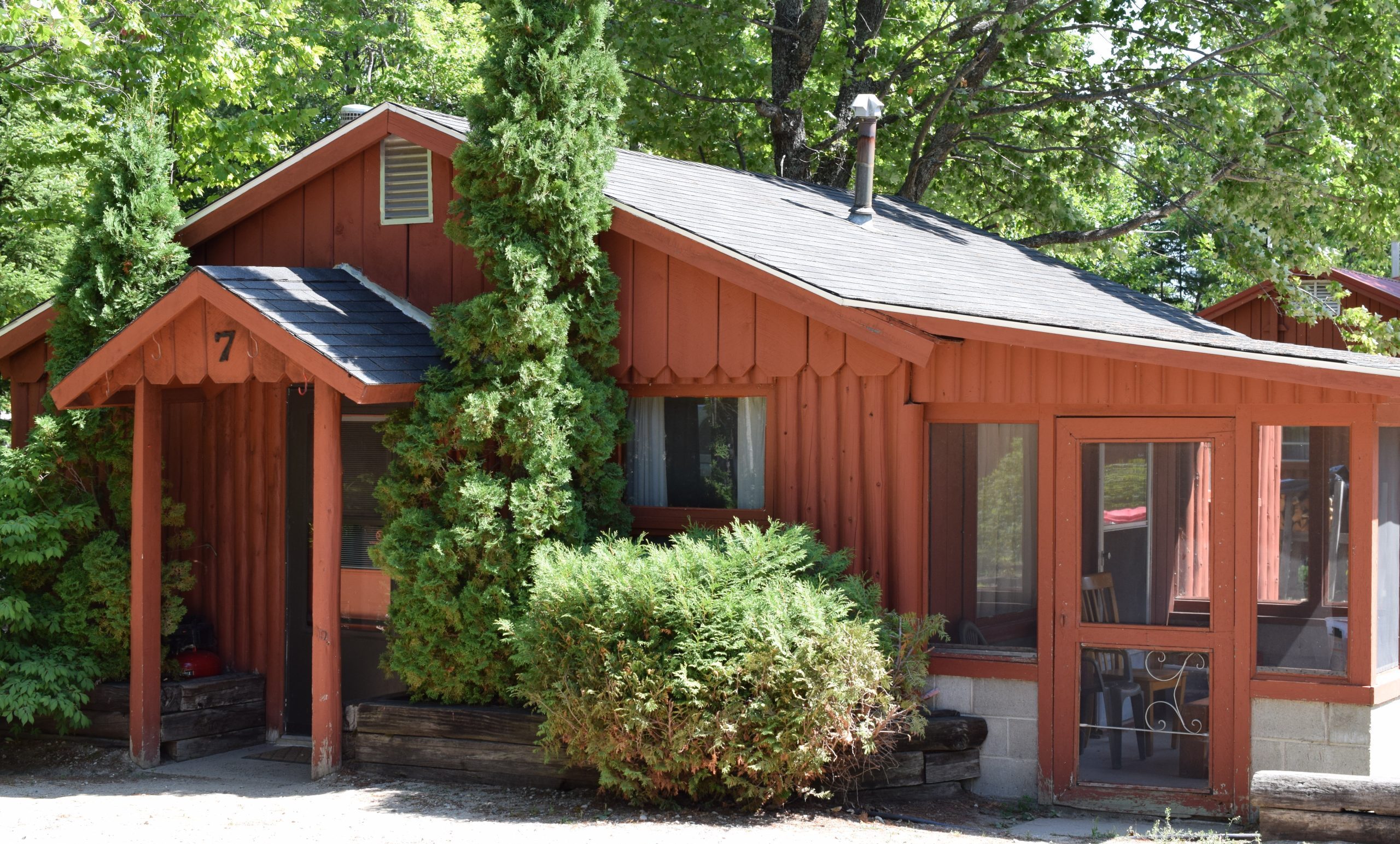 small wooden cabin