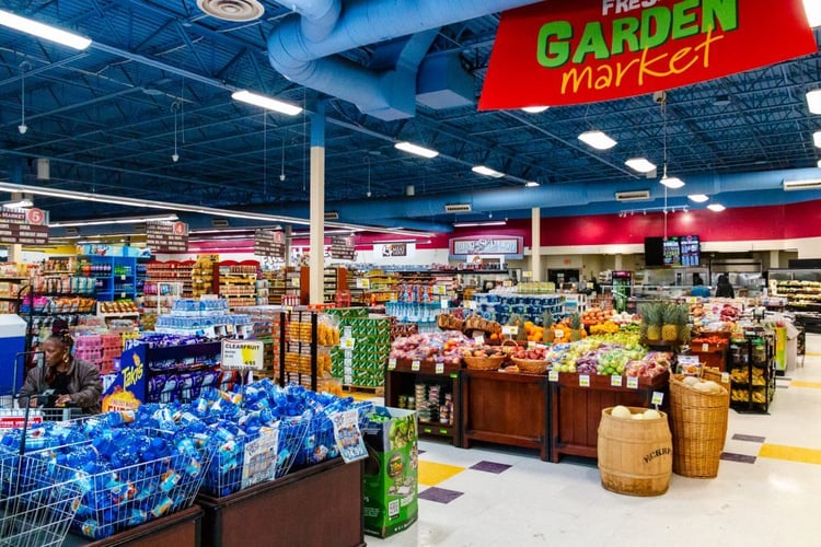inside of a supermarket