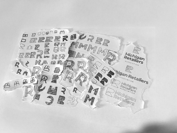 Rebrand logo sketches