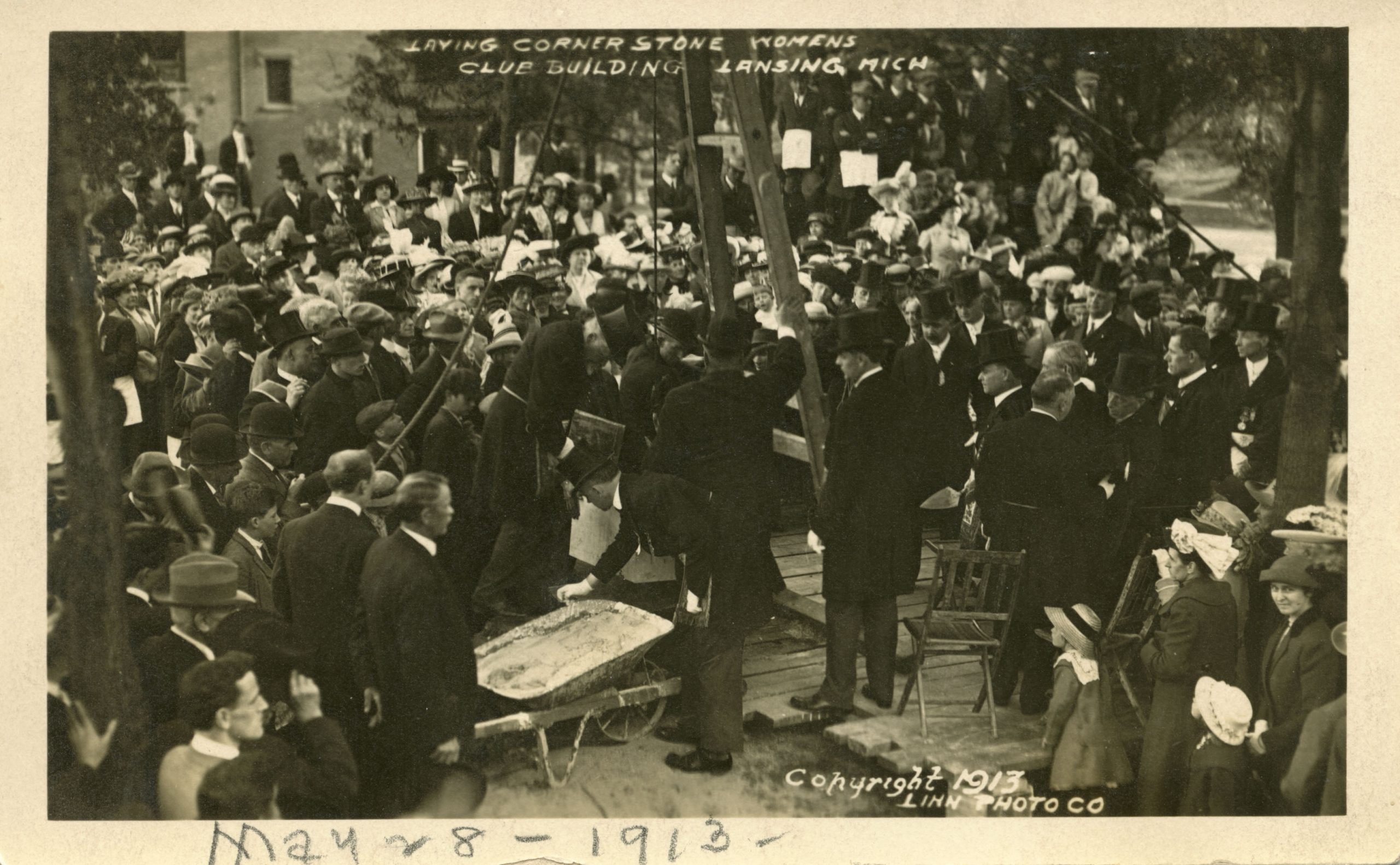 1913 cornerstone is laid