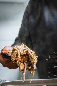 Meat straight from the smoker at Meauwataka General Store