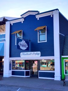 Outside view of Marshall's Fudge storefront
